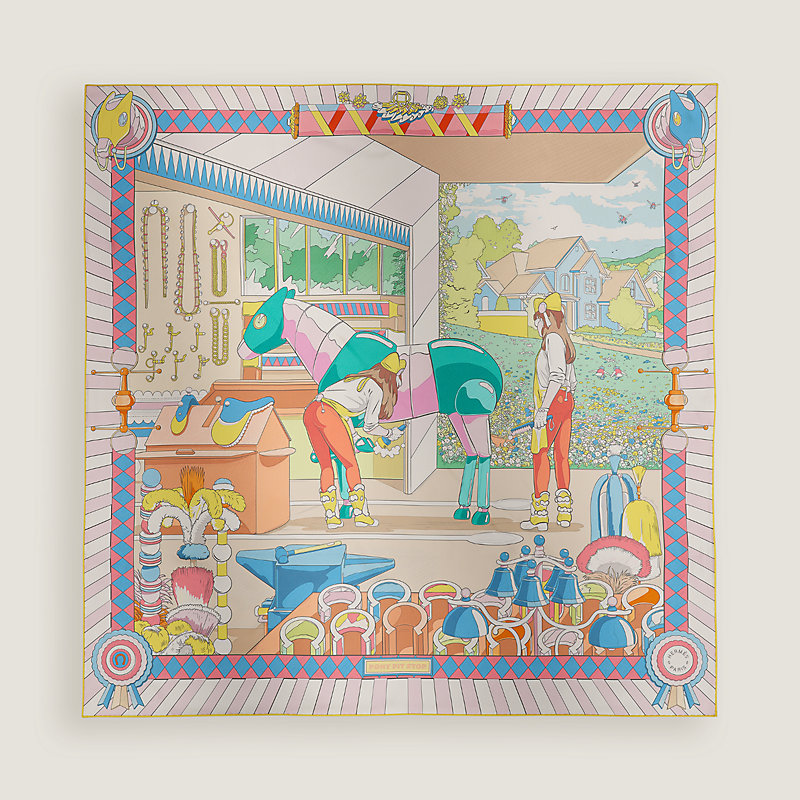Pony Pit Stop double face scarf 90 | Hermès Sweden